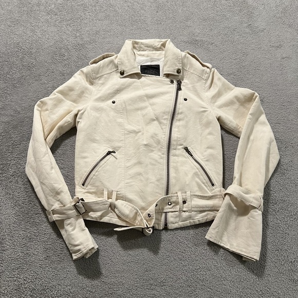Paige Jacket Womens Extra Small XS Rhoda Motorcycle Ivory Buckle - Picture 1 of 16